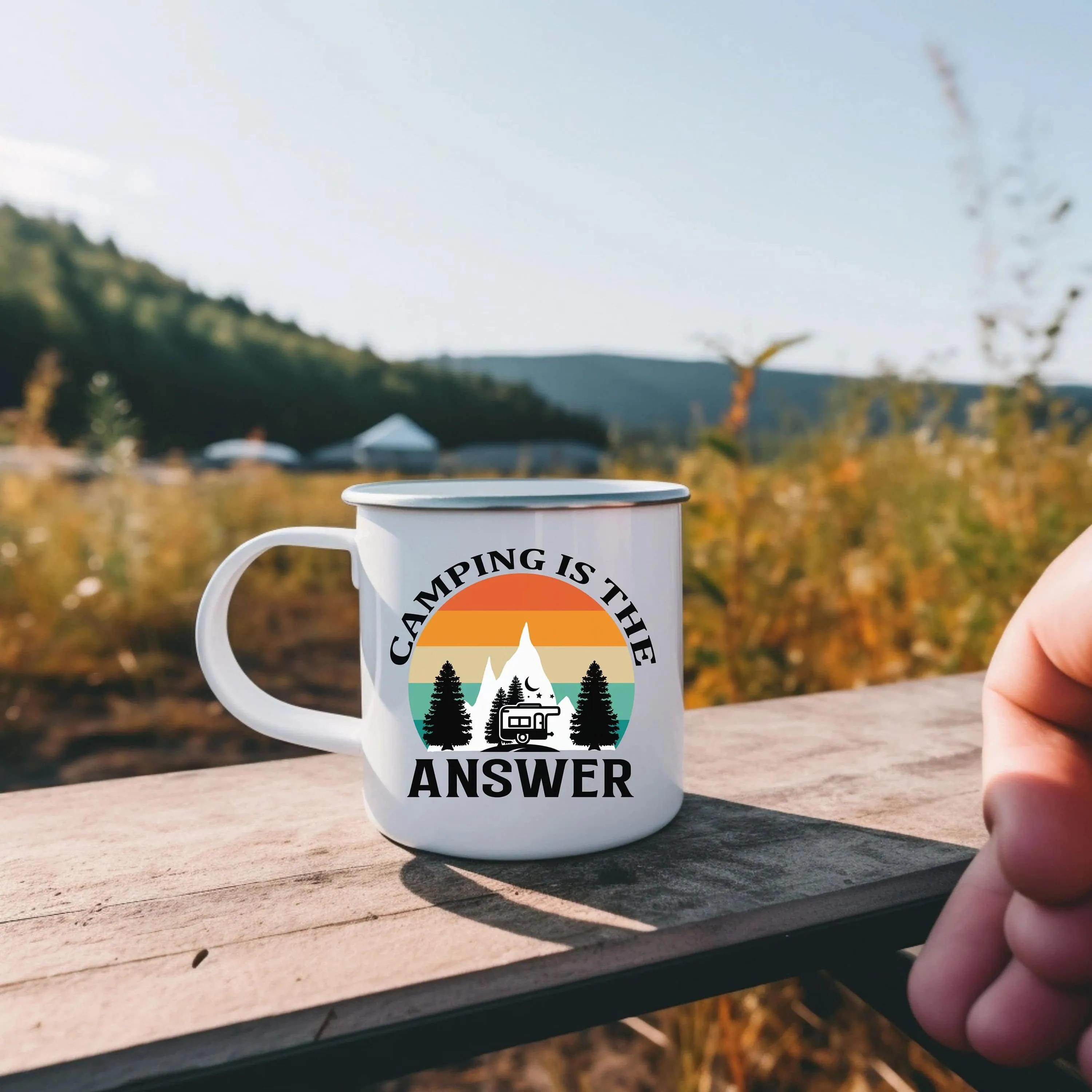 Outdoor Adventure Essential Durable Camping Mug with Handle - Perfect for Camping Hiking and Travel