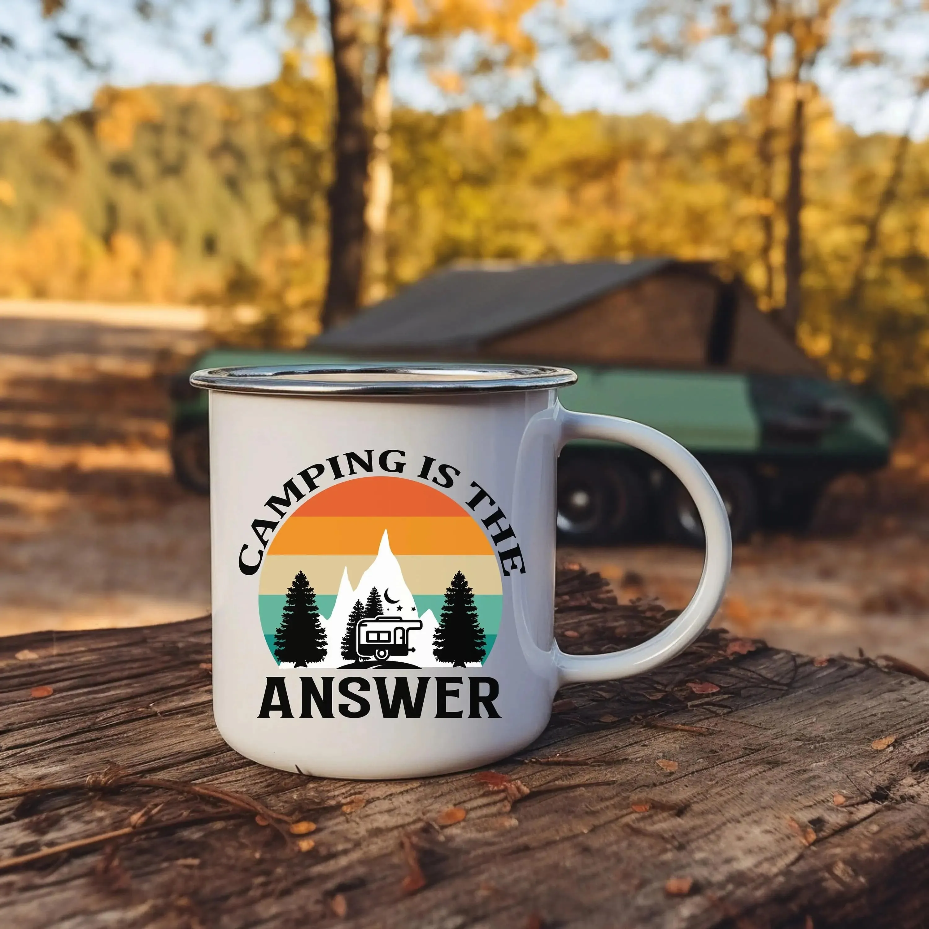 Outdoor Adventure Essential Durable Camping Mug with Handle - Perfect for Camping Hiking and Travel