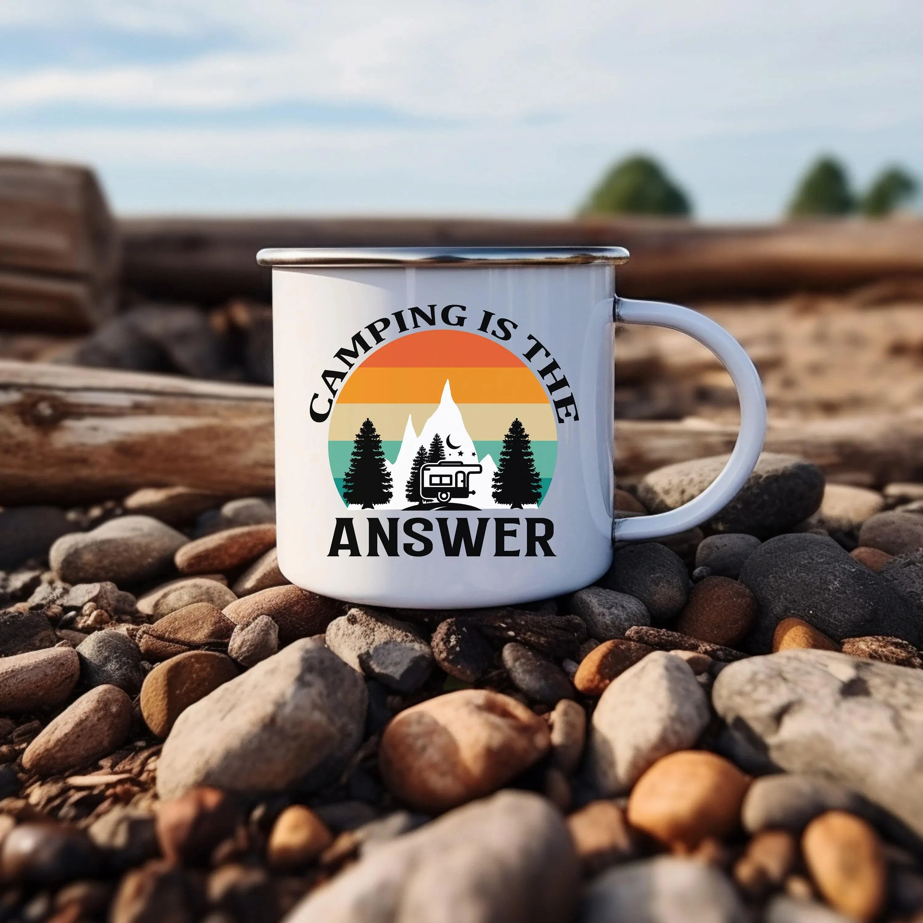 Outdoor Adventure Essential Durable Camping Mug with Handle - Perfect for Camping Hiking and Travel