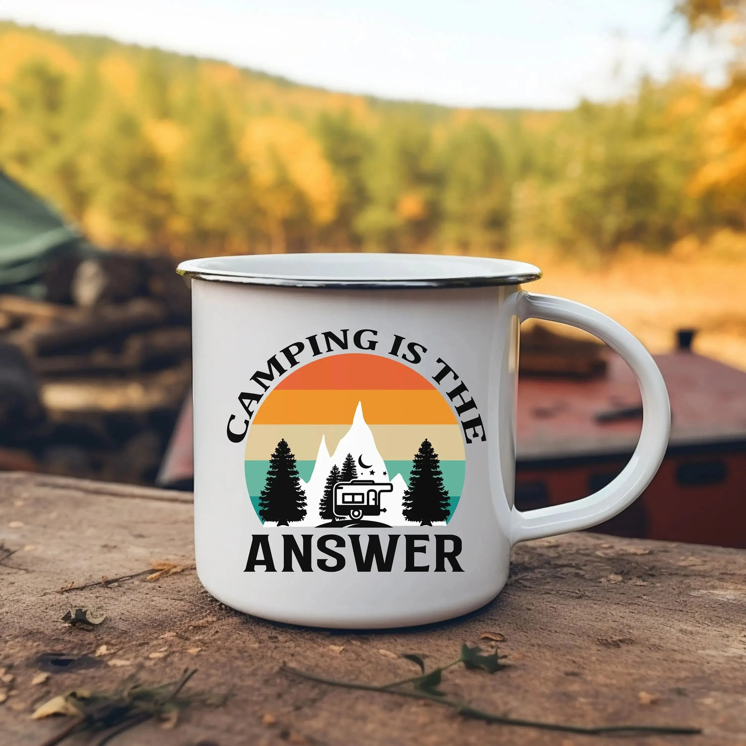 Outdoor Adventure Essential Durable Camping Mug with Handle - Perfect for Camping Hiking and Travel