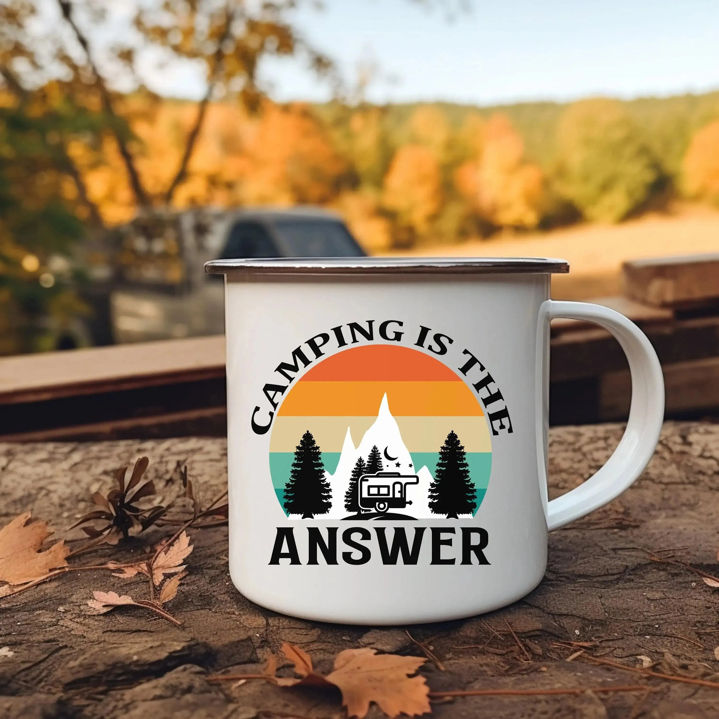 Outdoor Adventure Essential Durable Camping Mug with Handle - Perfect for Camping Hiking and Travel