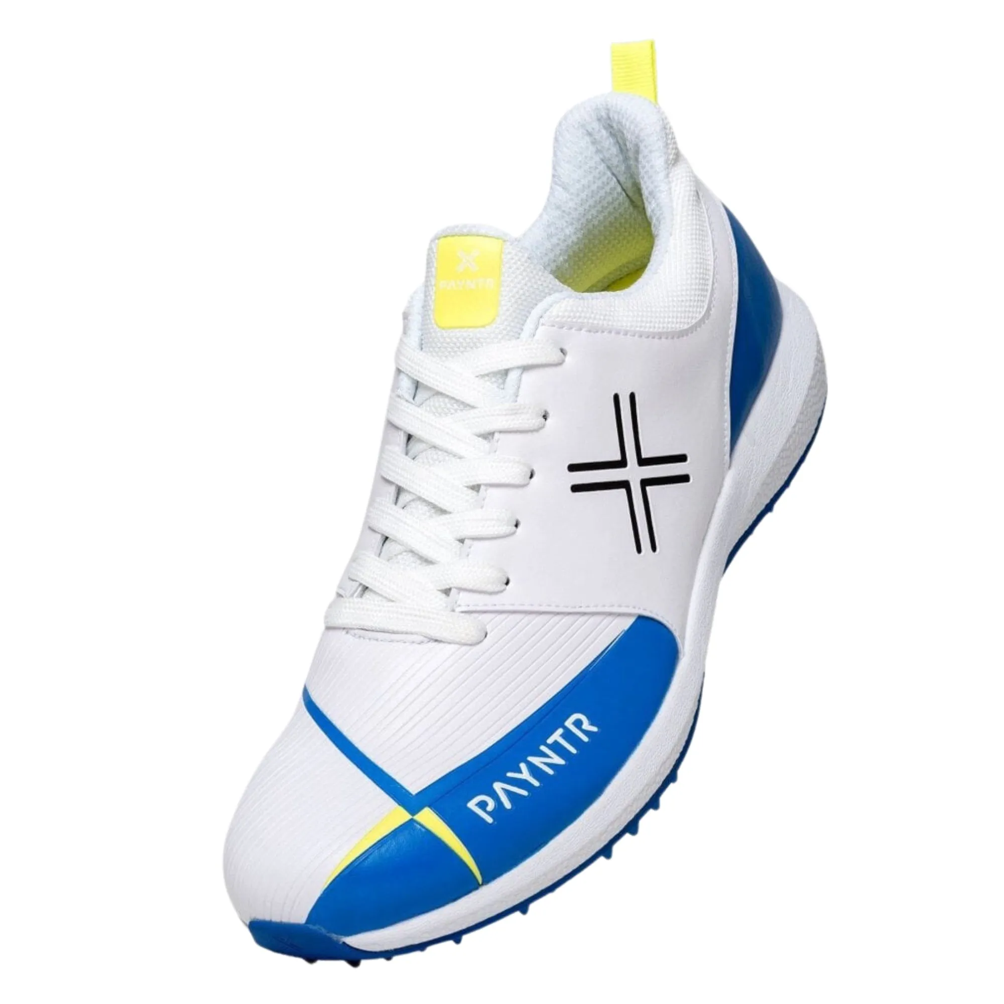 Payntr Cricket Shoes, V-Pimple All Rounder Cricket Shoes - White/Blue