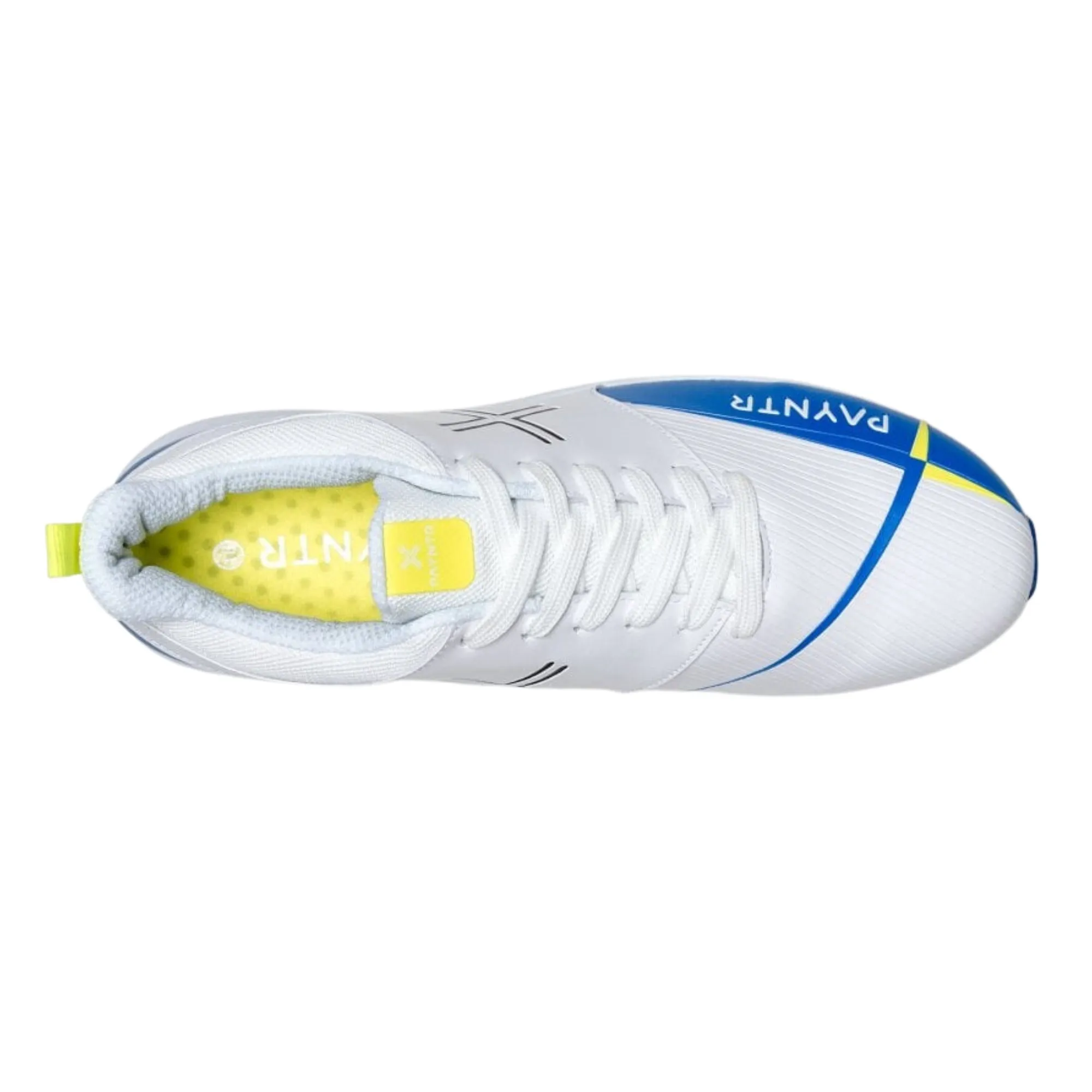 Payntr Cricket Shoes, V-Pimple All Rounder Cricket Shoes - White/Blue