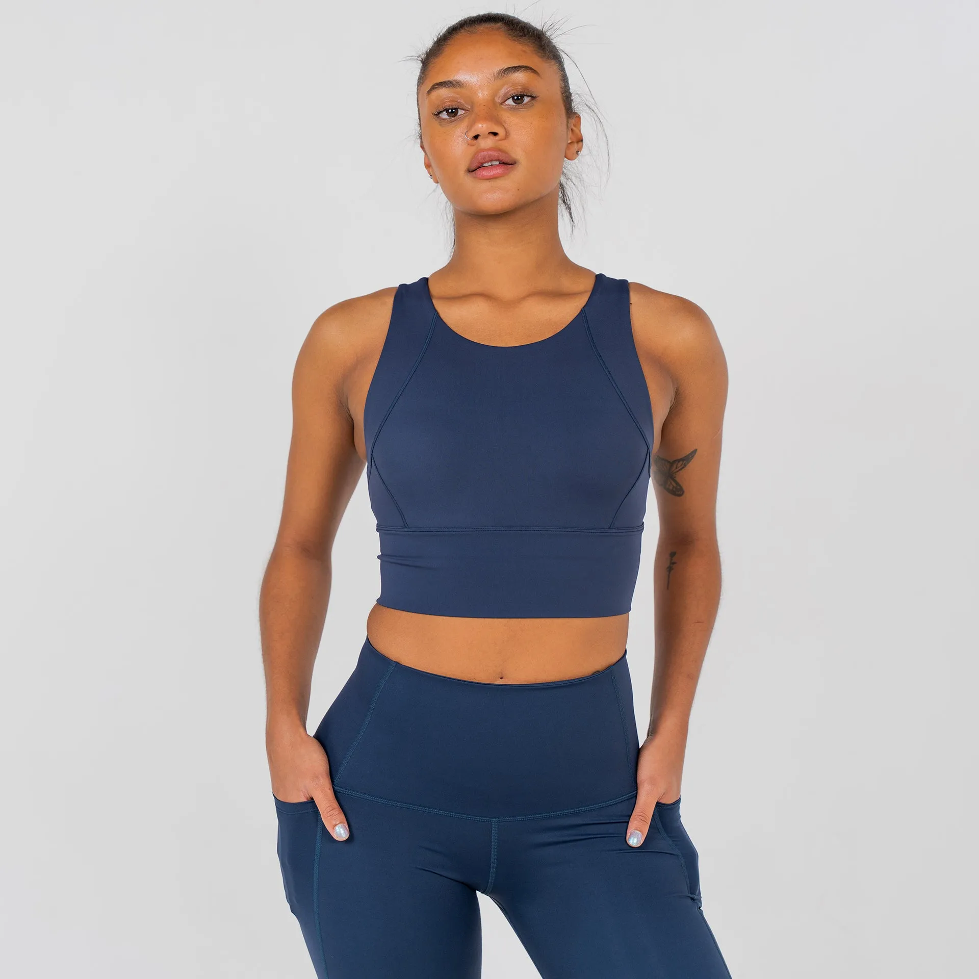 Pixie High Support Bra/Top - Blue