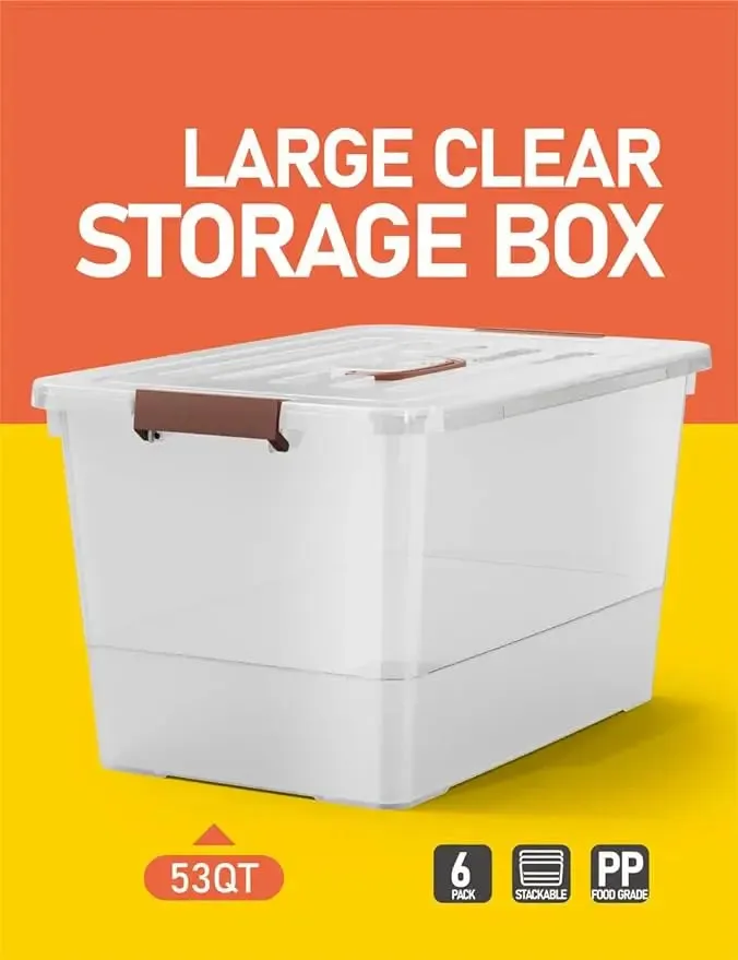 Plastic Clear Stackable  Storage Bin