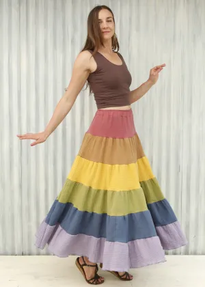 Rainbow Peasant Skirt