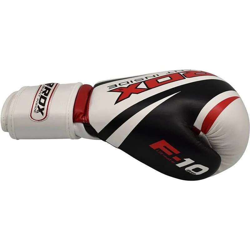 RDX F9 4ft / 5ft 3-in-1 Punch Bag & Gloves Red / Black / White Set