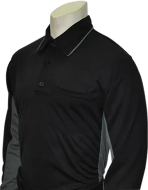 Smitty MLB Long Sleeve Umpire Shirt Black with Charcoal Grey (313)