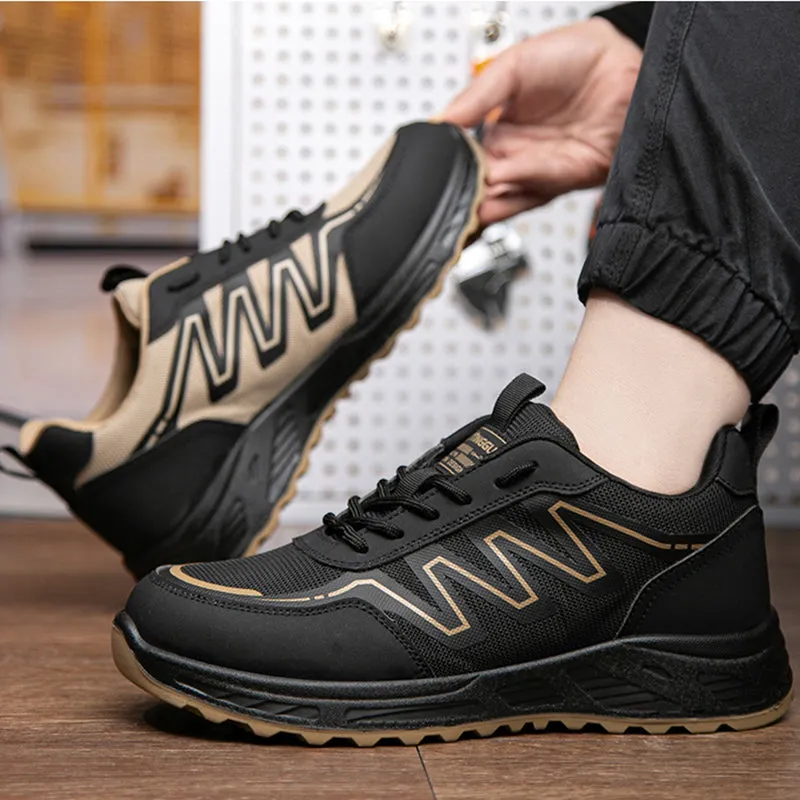 Steel Toe Shoes for Men Women Wide Non Slip Work Comfortable Safety Lightweight Puncture Proof Sneakers