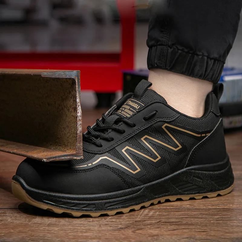 Steel Toe Shoes for Men Women Wide Non Slip Work Comfortable Safety Lightweight Puncture Proof Sneakers