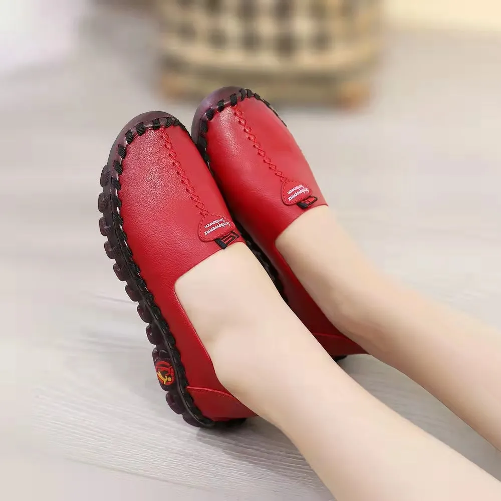 Summer Comfort Wide Width Casual Slip On Boat Walking Shoes For Women