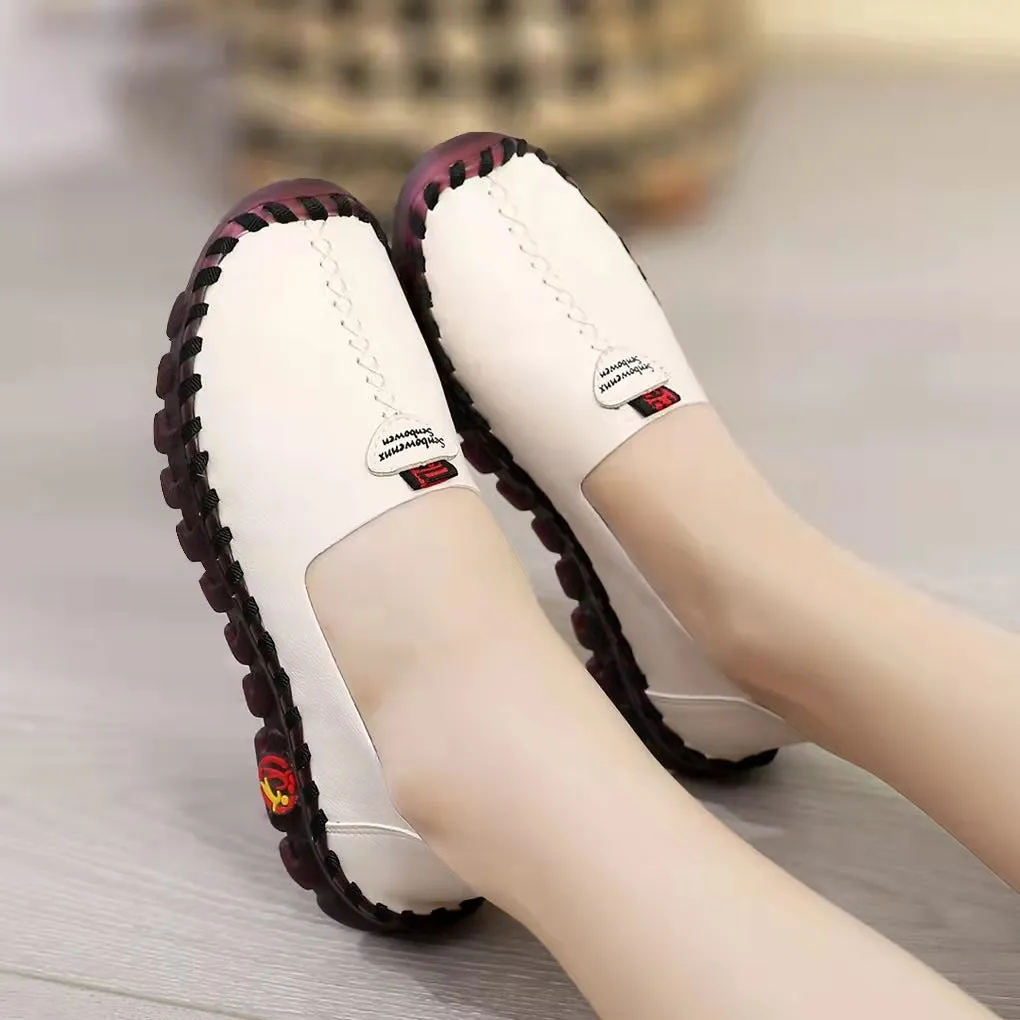 Summer Comfort Wide Width Casual Slip On Boat Walking Shoes For Women