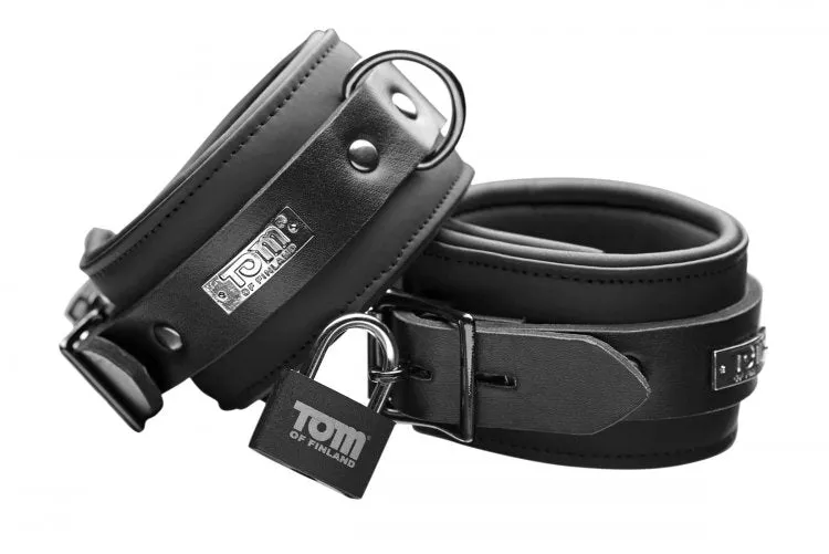 Tom of Finland Neoprene Ankle Cuffs WLocks