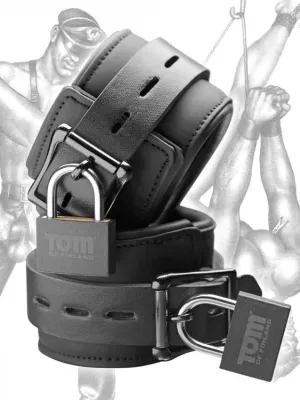 Tom of Finland Neoprene Wrist Cuffs WLocks