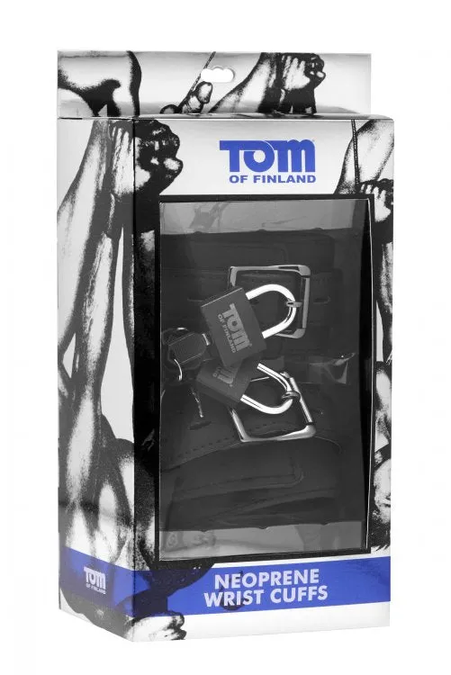 Tom of Finland Neoprene Wrist Cuffs WLocks