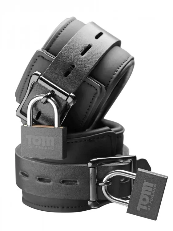 Tom of Finland Neoprene Wrist Cuffs WLocks