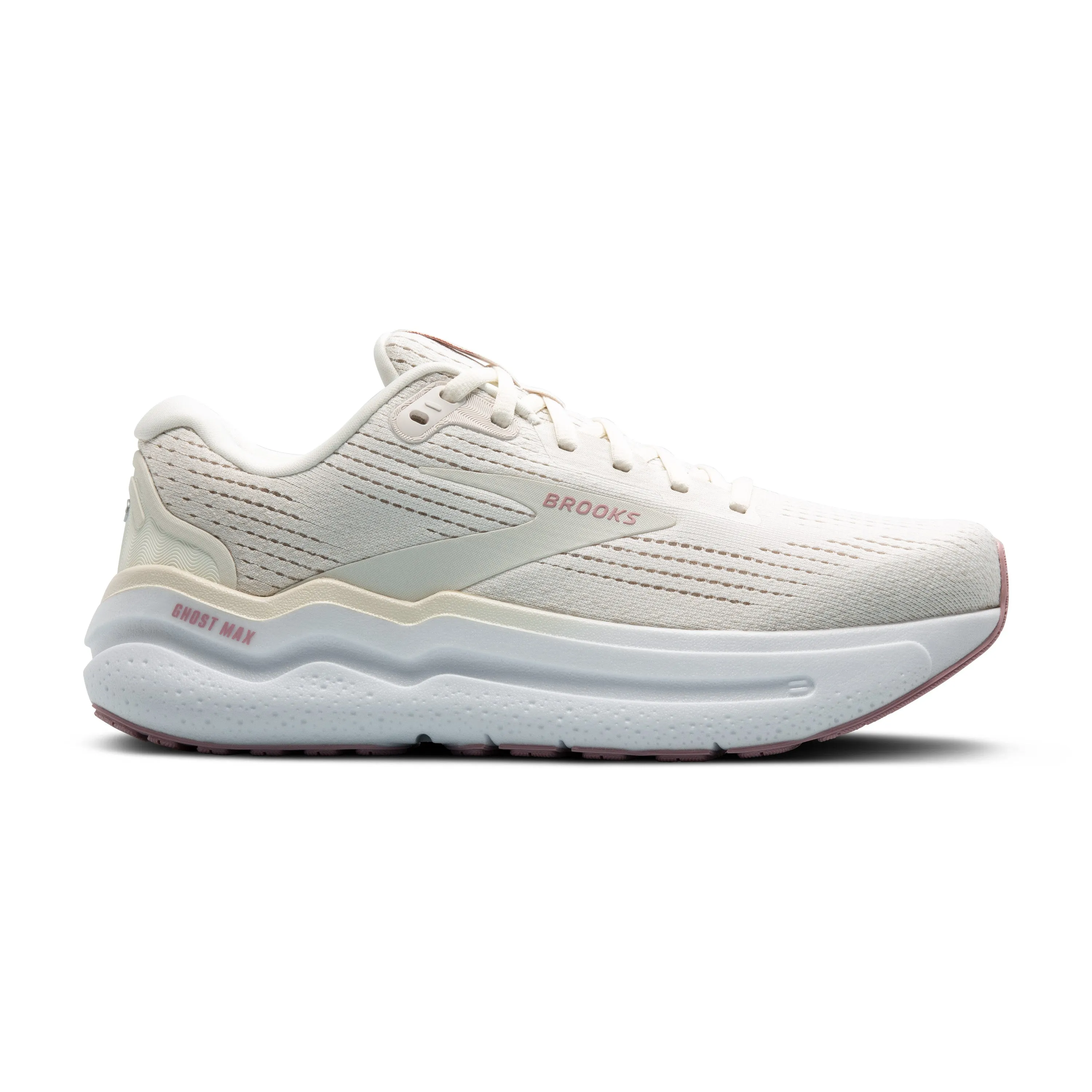 Women's Brooks Ghost Max 2 Color: Coconut Milk/Gray/Zephyr (WIDE WIDTH)