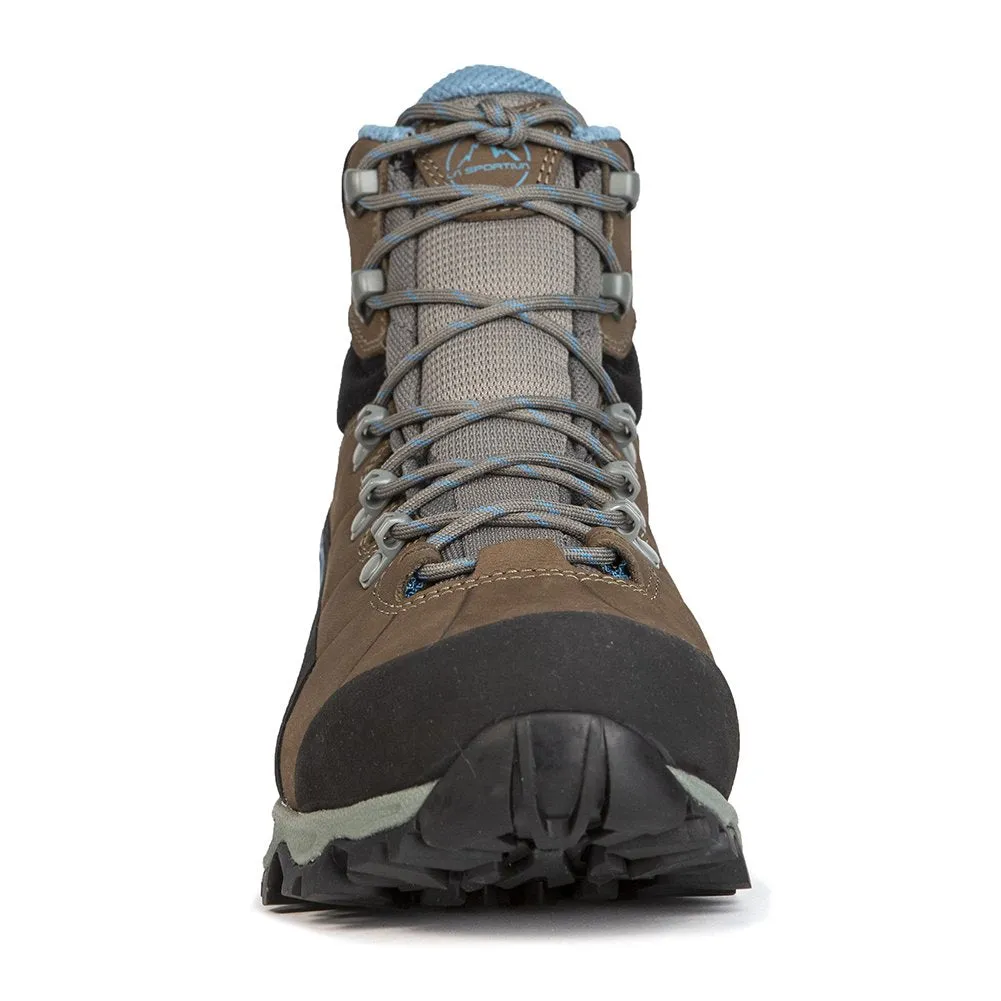 Women's La Sportiva Nucleo High II GTX Color: Oak/ Topaz