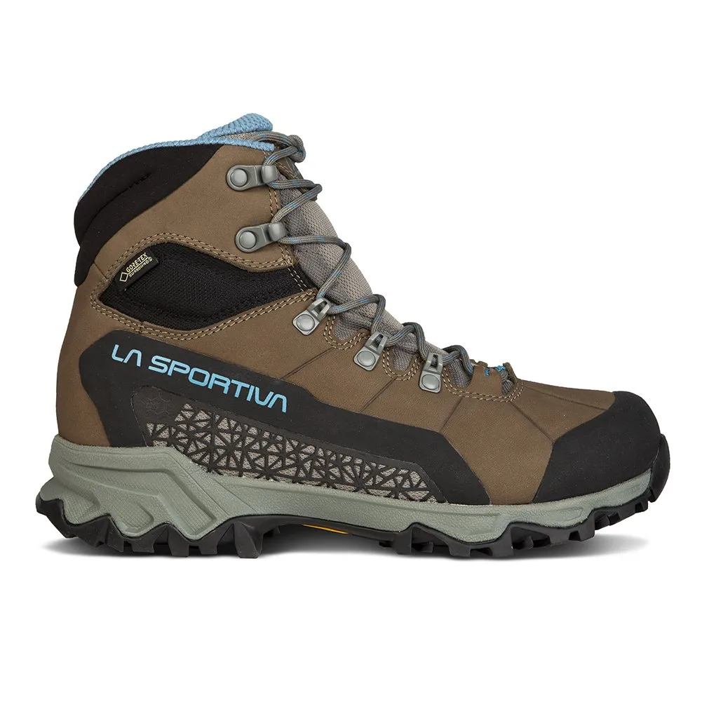 Women's La Sportiva Nucleo High II GTX Color: Oak/ Topaz